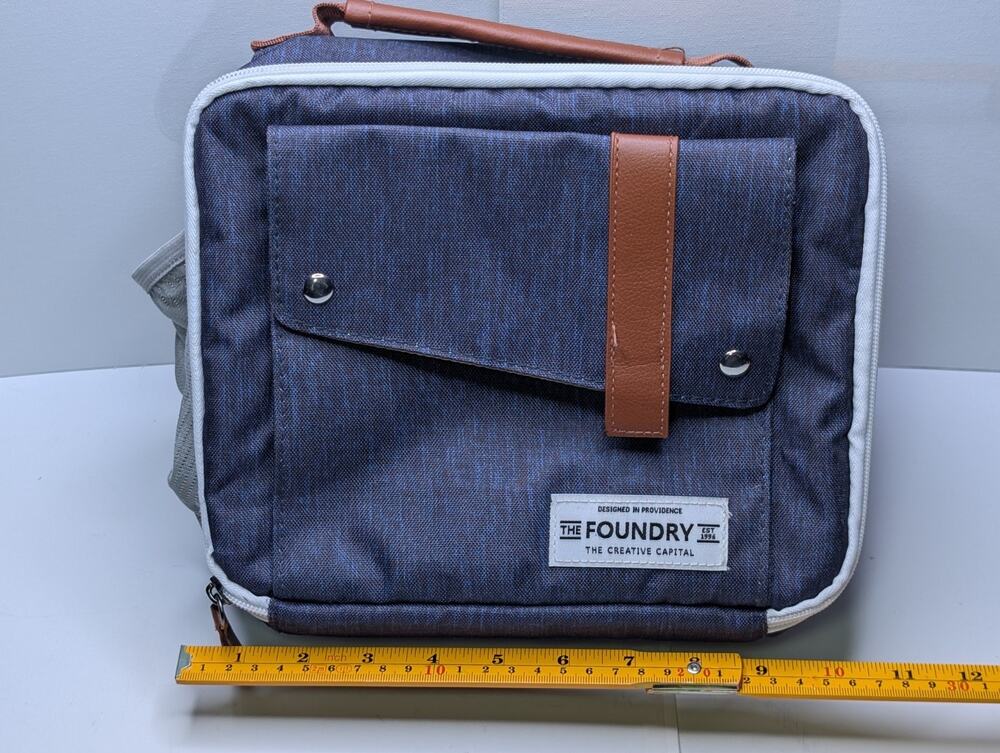 The Foundry Fit + Fresh Gaspee Insulated Lunch BagBlue Brown Cooler Tote